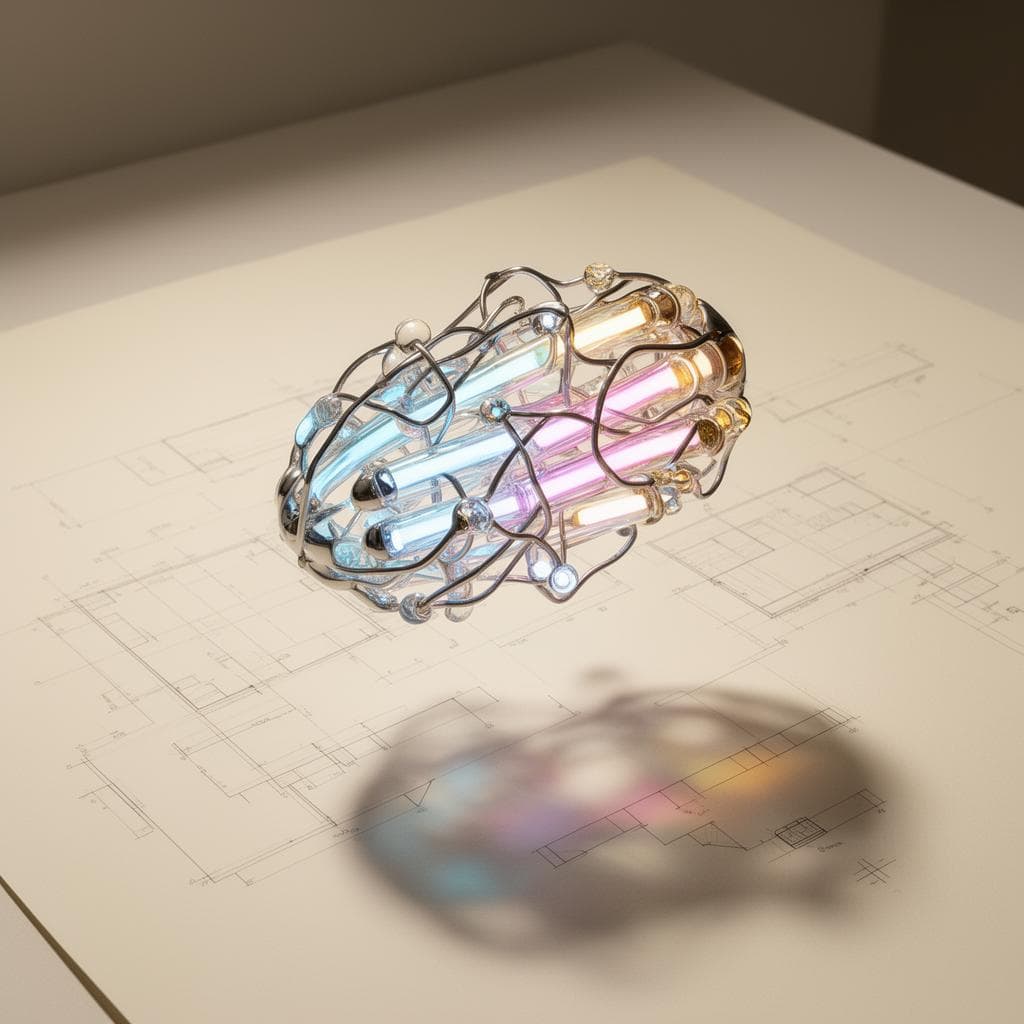 Abstract glowing neural mesh representing an AI agent handling complex logic